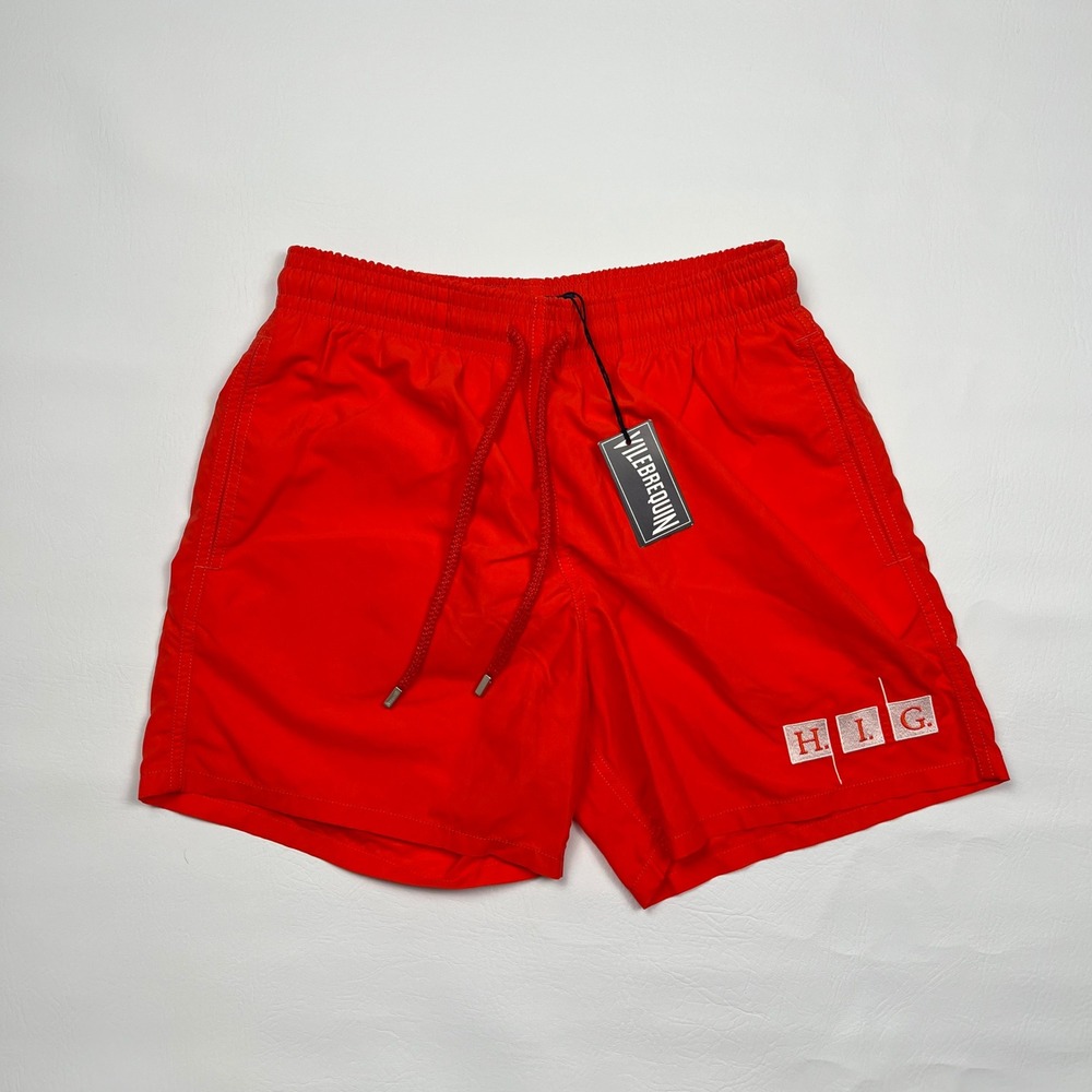 Vilebrequin Moorea Swim Trunks Mens M Orange Beach Shorts